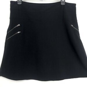 Athleta Black Triple Pocket Zipper Athleisure Athletic Casual Sporty Skirt